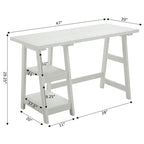 Bureau tréteau avec étagères