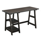 Bureau tréteau avec étagères