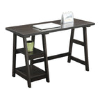 Bureau tréteau avec étagères