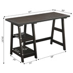 Bureau tréteau avec étagères