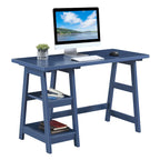 Bureau tréteau avec étagères