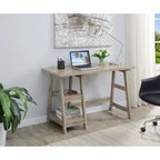 Bureau tréteau avec étagères