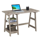 Bureau tréteau avec étagères