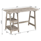 Bureau tréteau avec étagères
