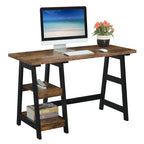 Bureau tréteau avec étagères