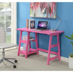 Bureau tréteau avec étagères