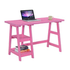 Bureau tréteau avec étagères