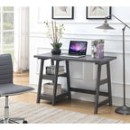 Bureau tréteau avec étagères