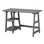 Bureau tréteau avec étagères