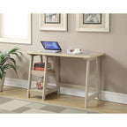 Bureau tréteau avec étagères