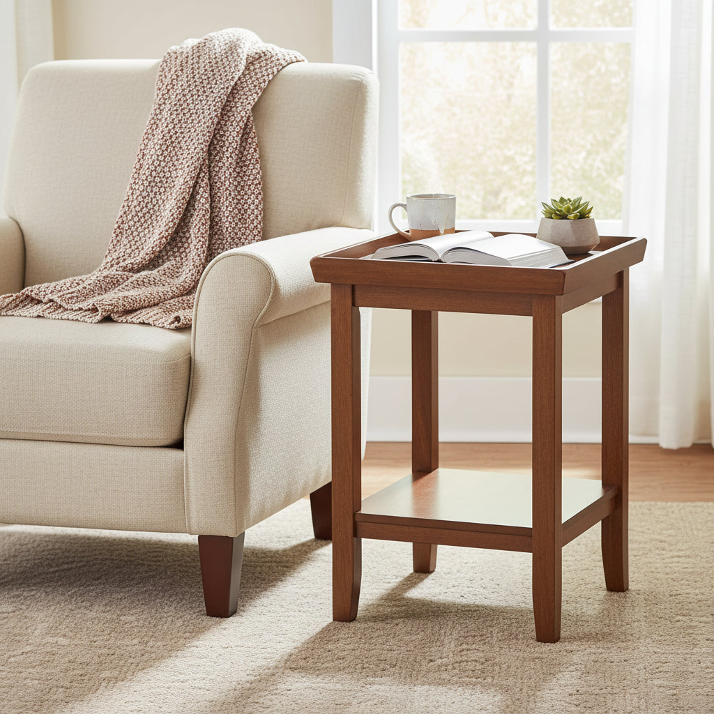 End Table with Shelf