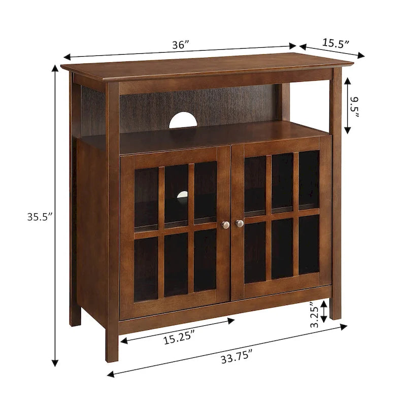 Meuble TV Highboy de 40 po avec armoires de rangement