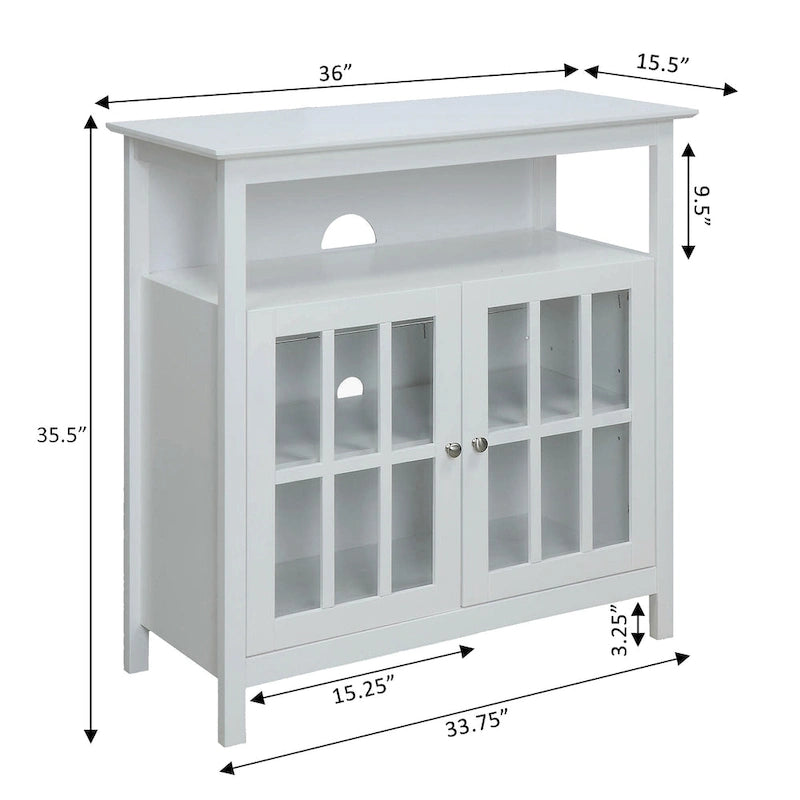 Meuble TV Highboy de 40 po avec armoires de rangement