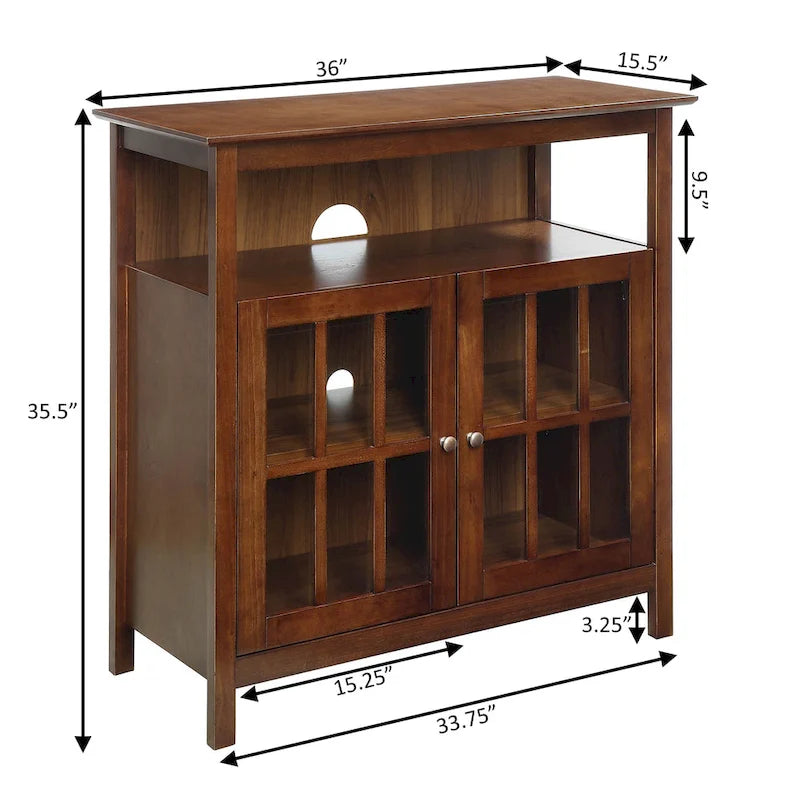 Meuble TV Highboy de 40 po avec armoires de rangement