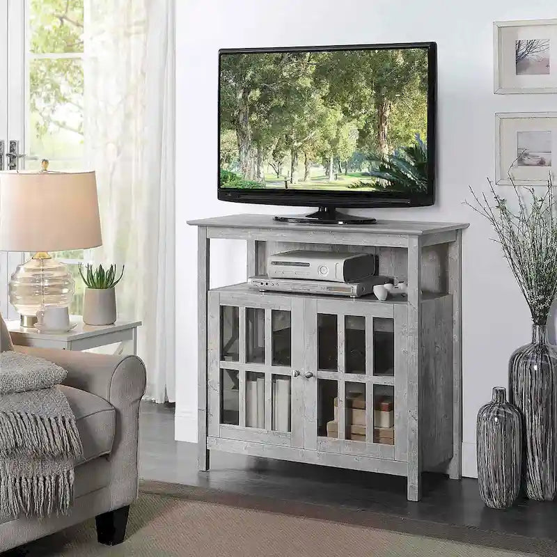 Meuble TV Highboy de 40 po avec armoires de rangement