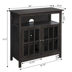 Meuble TV Highboy de 40 po avec armoires de rangement