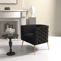 Fauteuil d'appoint rond en velours de style Mid-Century pour le salon
