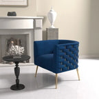 Fauteuil d'appoint rond en velours de style Mid-Century pour le salon