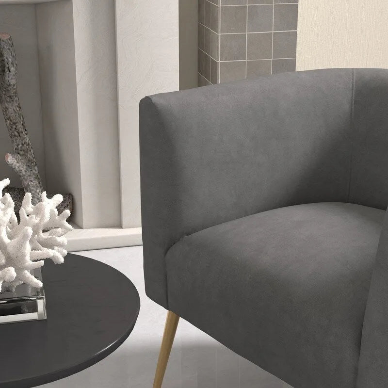 Fauteuil d'appoint rond en velours de style Mid-Century pour le salon