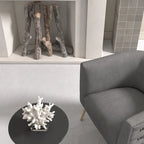 Fauteuil d'appoint rond en velours de style Mid-Century pour le salon