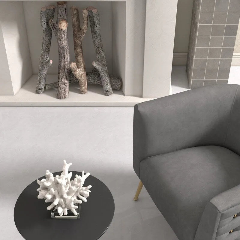 Fauteuil d'appoint rond en velours de style Mid-Century pour le salon