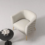 Fauteuil d'appoint rond en velours de style Mid-Century pour le salon