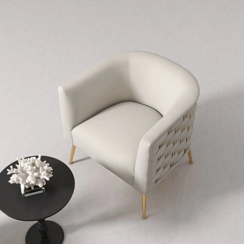 Fauteuil d'appoint rond en velours de style Mid-Century pour le salon