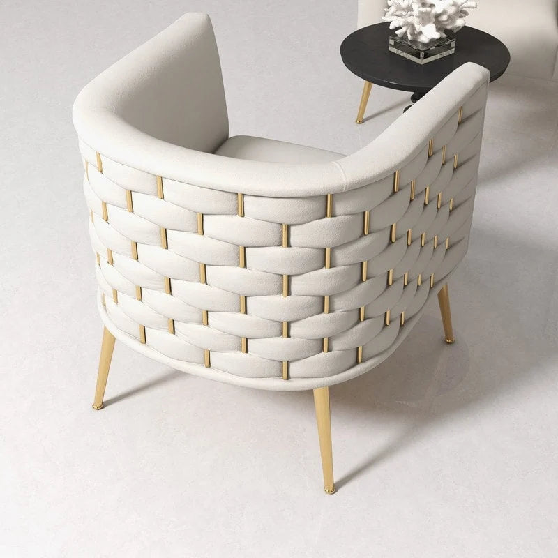 Fauteuil d'appoint rond en velours de style Mid-Century pour le salon