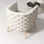 Fauteuil d'appoint rond en velours de style Mid-Century pour le salon