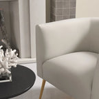 Fauteuil d'appoint rond en velours de style Mid-Century pour le salon