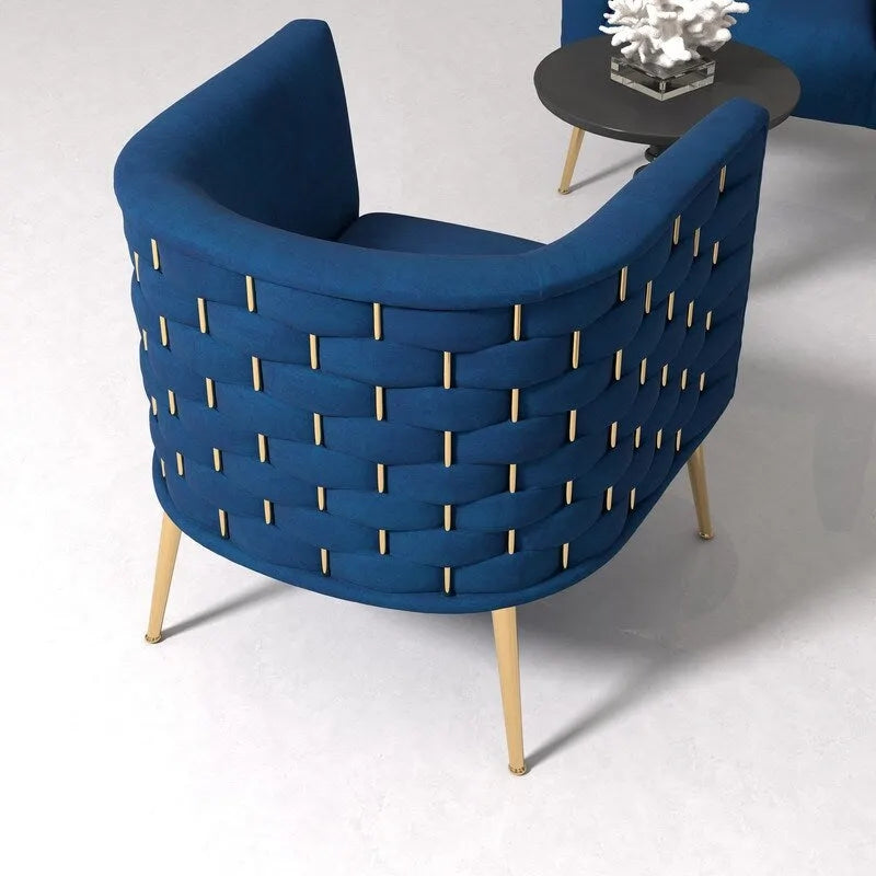 Fauteuil d'appoint rond en velours de style Mid-Century pour le salon