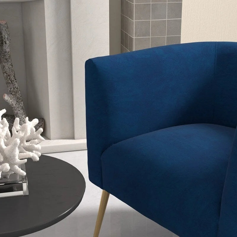 Fauteuil d'appoint rond en velours de style Mid-Century pour le salon
