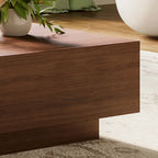 Table basse moderne du milieu du siècleTable basse minimaliste en placage de bois avec rangement pour salon, entièrement assemblée