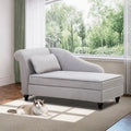Chaise longue moderne d'intérieur avec rangement en tissu