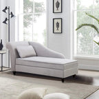 Chaise longue moderne d'intérieur avec rangement en tissu
