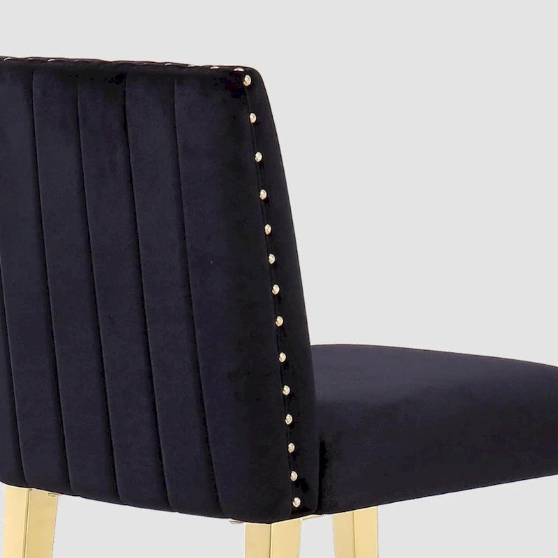 Counter Height Bar Stools Island Bar Chairs with Gold Stainless Steel Legs