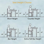 Tabourets de bar à hauteur de comptoir Chaises de bar îlot avec pieds en acier inoxydable doré