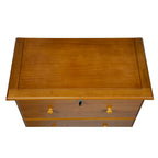 Commode 5 grands tiroirs en bois massif avec serrure, poignées en métal ou en bois