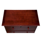 Commode 5 grands tiroirs en bois massif avec serrure, poignées en métal ou en bois