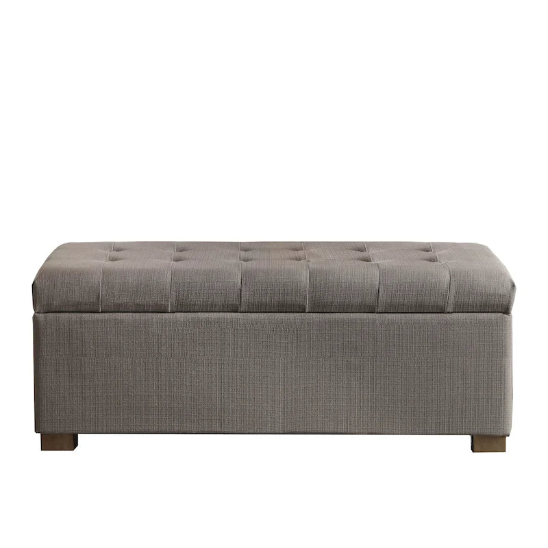 Banc de rangement capitonné