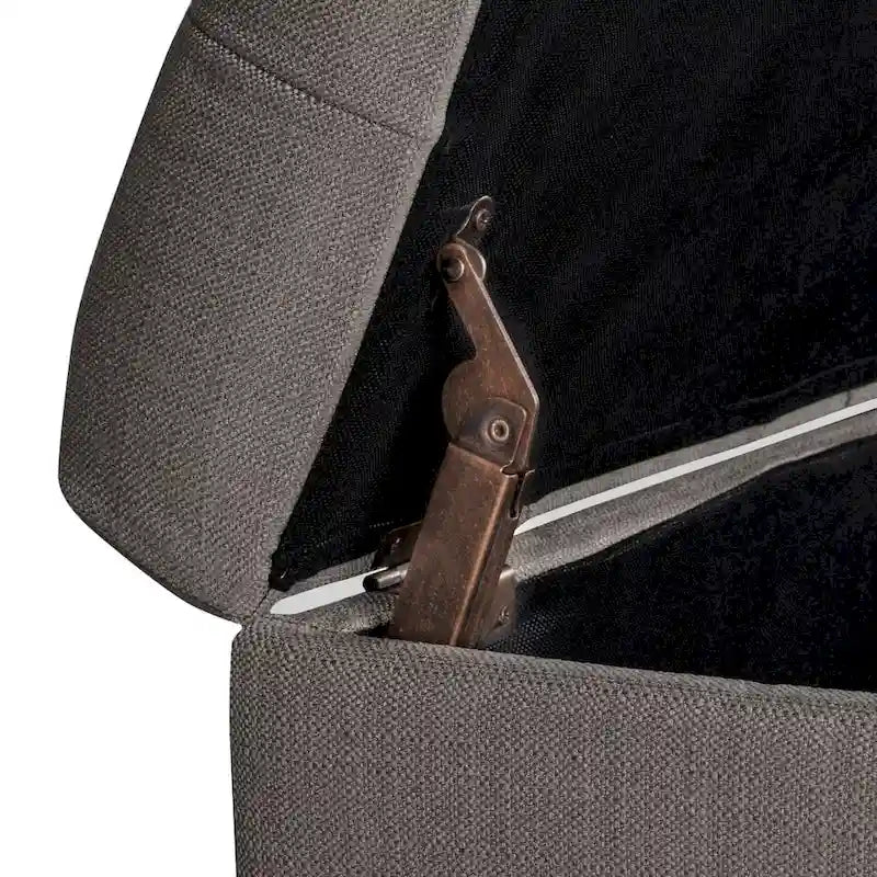 Banc de rangement capitonné