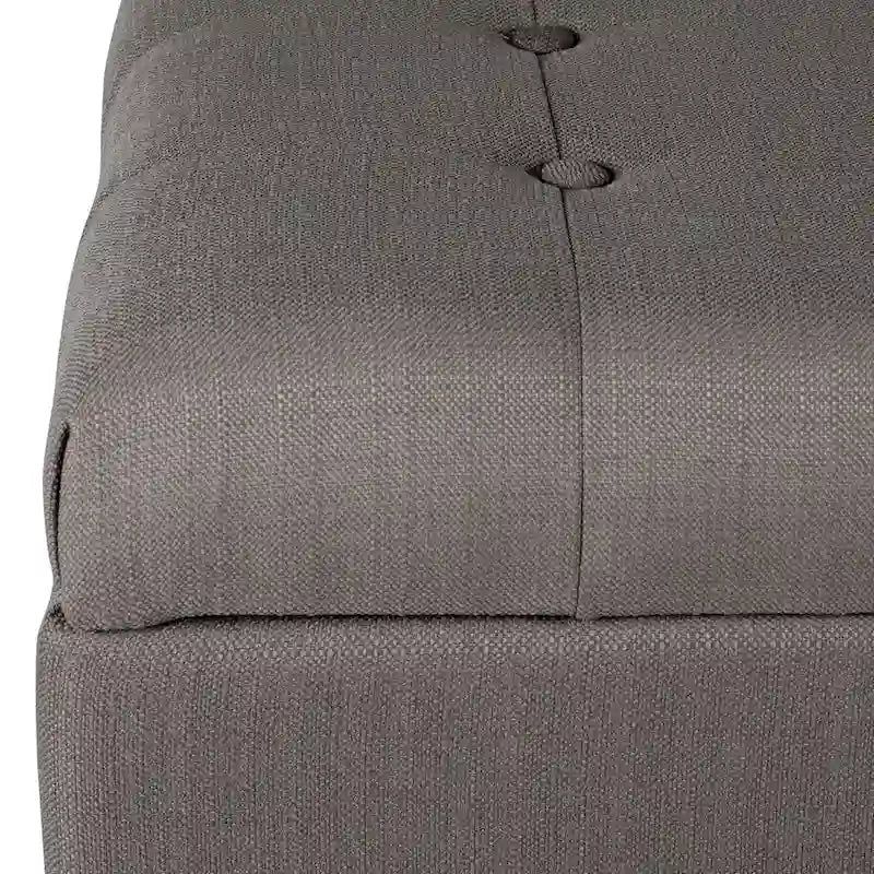 Banc de rangement capitonné