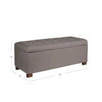 Banc de rangement capitonné
