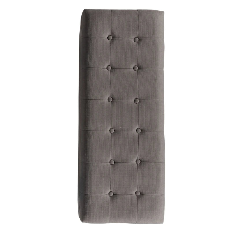 Banc de rangement capitonné