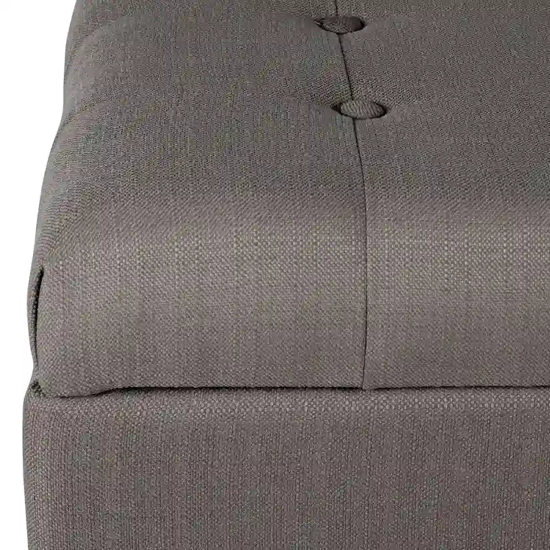 Banc de rangement capitonné