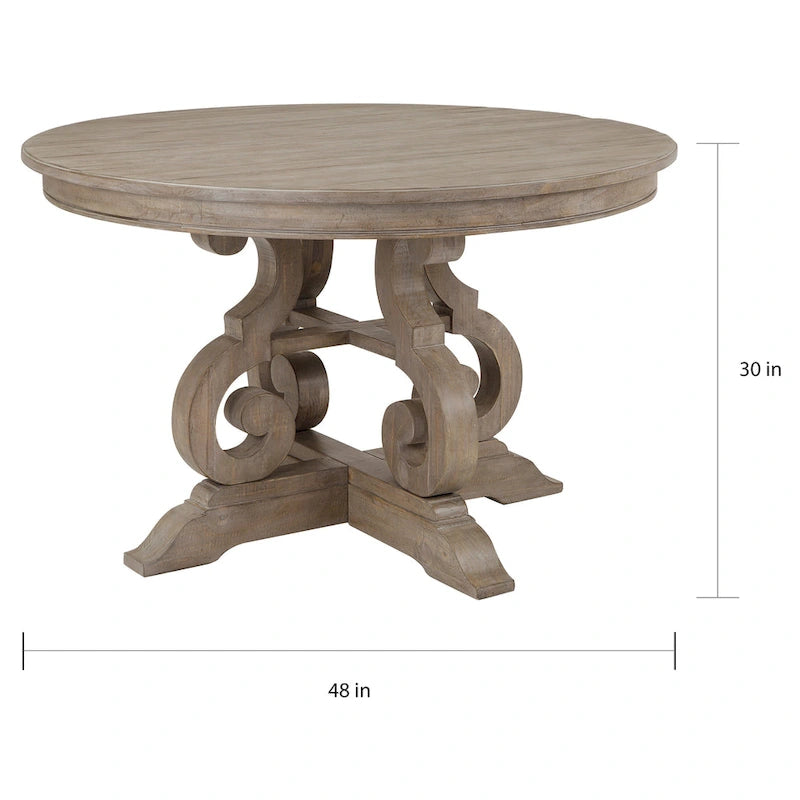 Traditional Dove Tail Grey 48-inch Round Dining Table - dove tail grey - dove tail grey