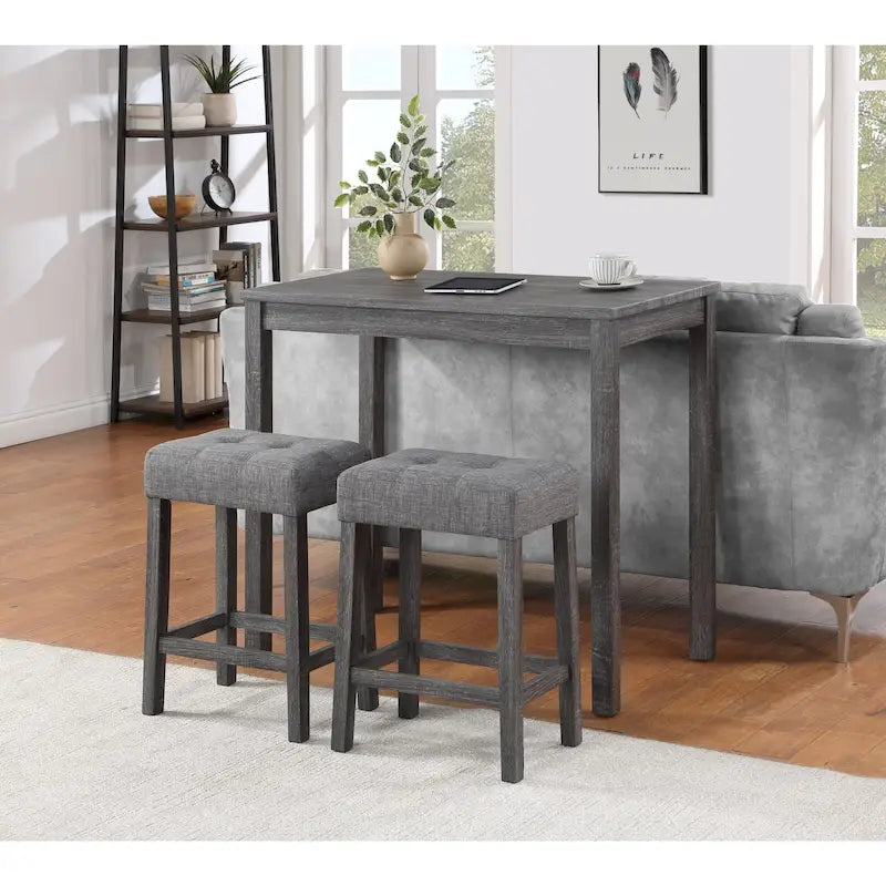 Ensemble de table à hauteur de comptoir 3 pièces