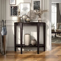 Console d'entrée décorative demi-lune marron minimaliste moderne à un seul niveau