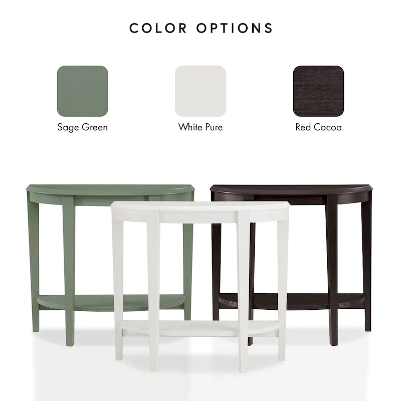 Console d'entrée décorative demi-lune marron minimaliste moderne à un seul niveau