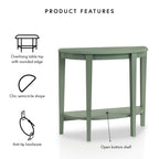 Console d'entrée décorative demi-lune marron minimaliste moderne à un seul niveau